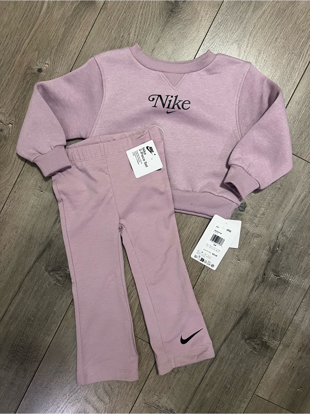 Nike Kids Lilac Logo Sweatshirt & Leggings Set